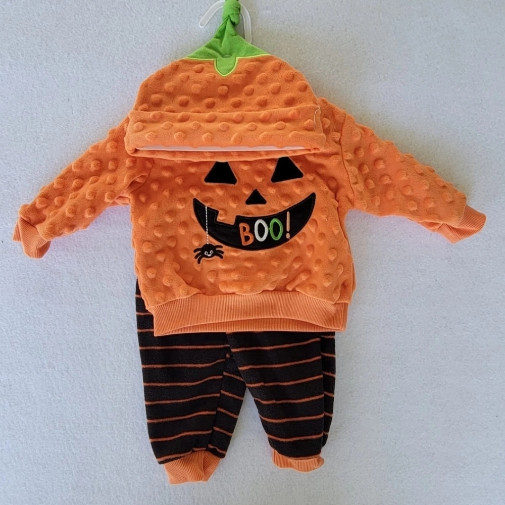 Baby Starters 3 Piece Set Novelty Top,pants & Hat Halloween Size 3‎ Months